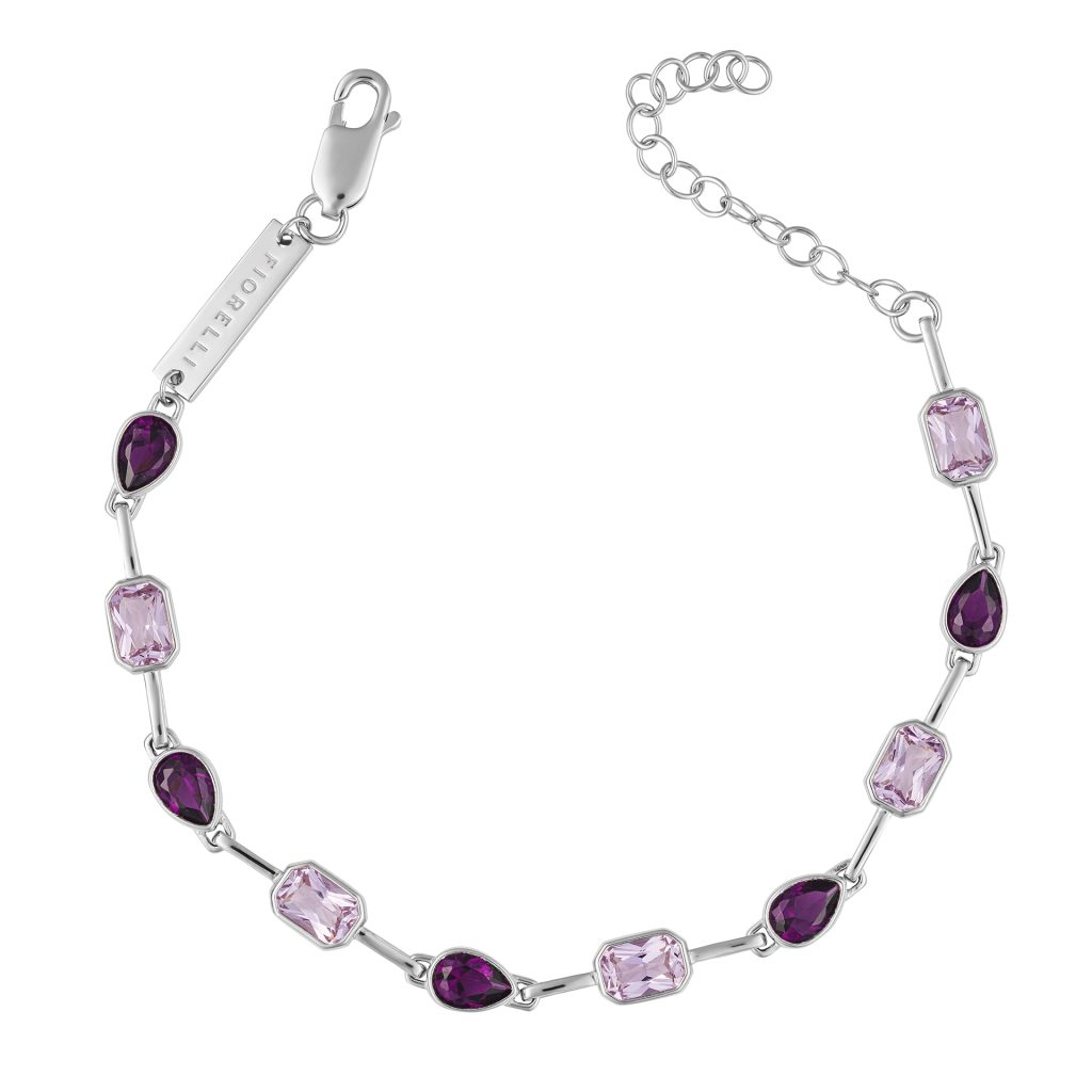 Fiorelli Octagon and Teardrop Station Bracelet with Crystal - Karine & Co.